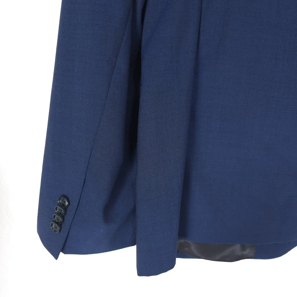 JOHN VARVATOS USA Mens‎ Sport Coat Blazer 42R Blue 100% Wool PREMIUM TAILORED